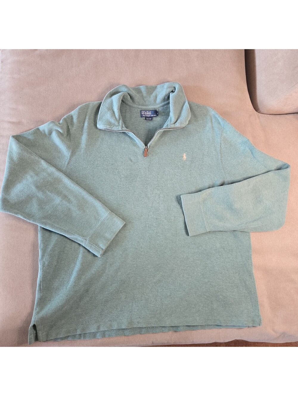 Vintage Polo Ralph Lauren Green 1/4 Zip Pullover - Size XXL